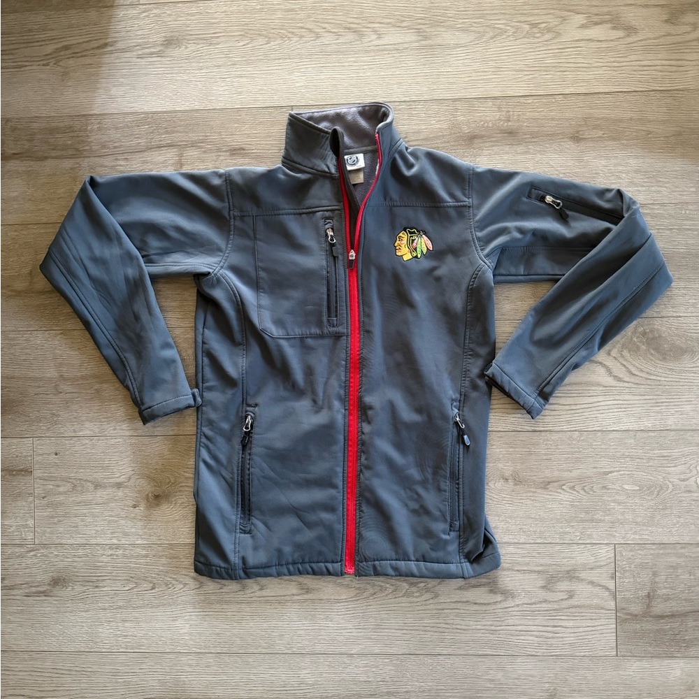 NHL Gray Mens Zip-Up size small